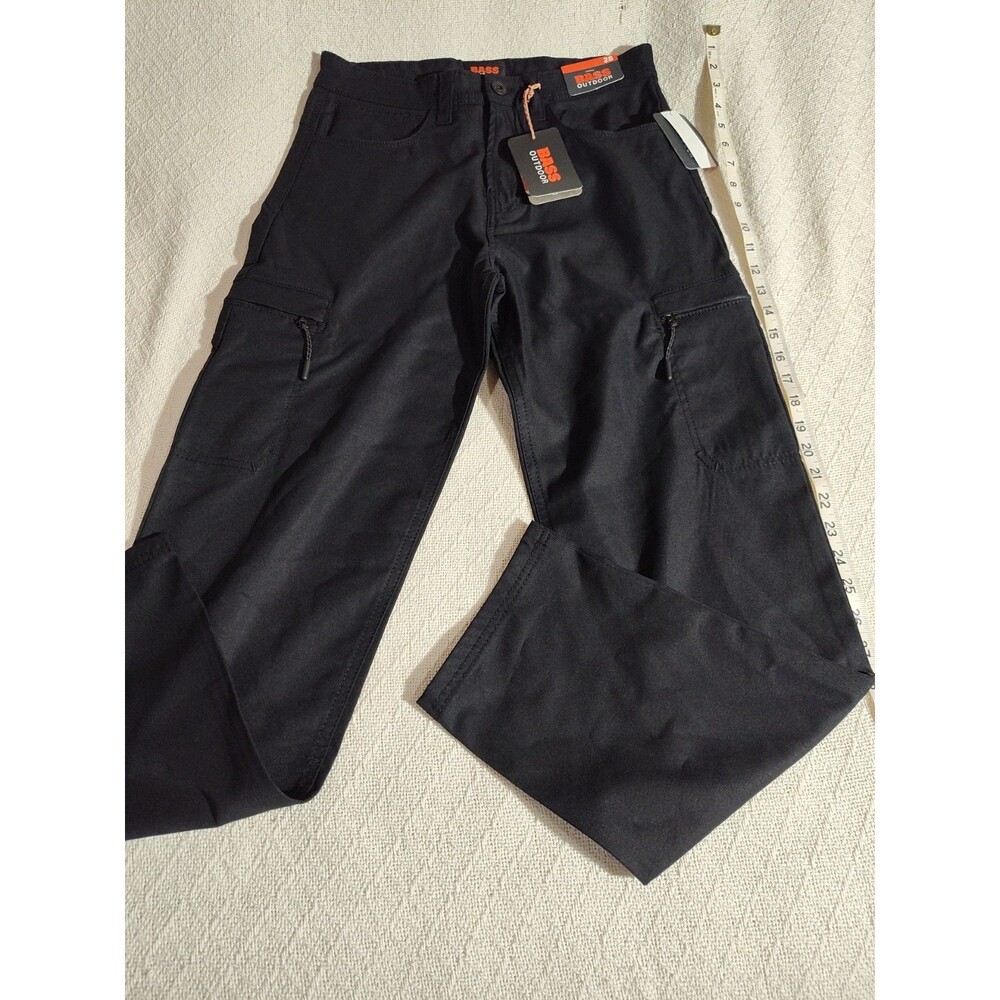 Bass Outdoor Essential Tech Cargo Pants Black Mens 28 NWT Taper